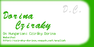 dorina cziraky business card